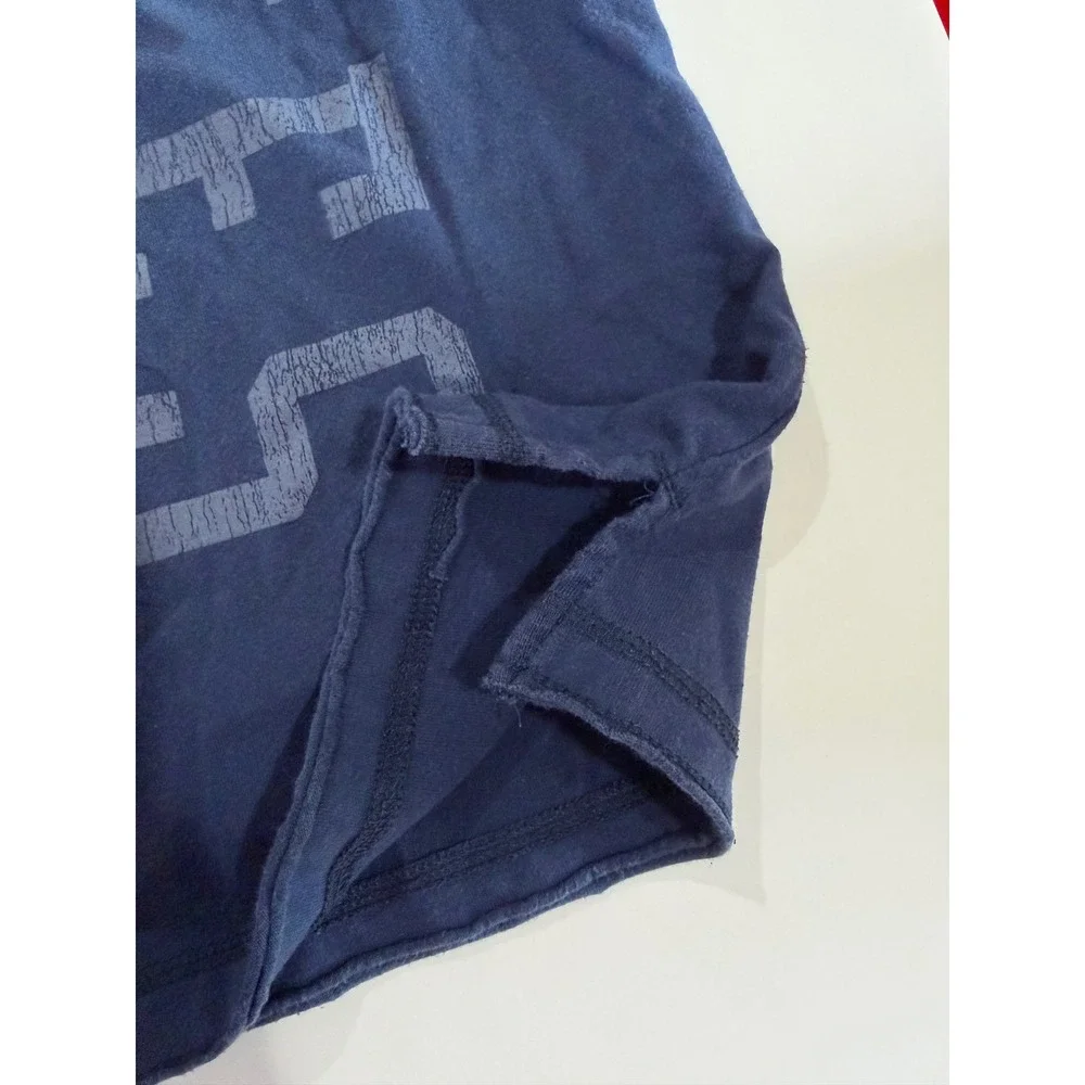 Nike New York Yankees Henley Shirt Boys‎ XL 20 Navy Blue Distressed MLB Graphic